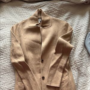 J. Crew Camel Button-Front Cardigan